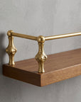 Artisanal Brass Gallery Rail – Solid Shelf Guard for Cabinets
