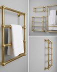 Handmade Unlacquered Brass Towel Holder: Wall Mounted Bathroom Rail