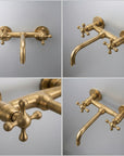 Unlacquered Brass Bathroom Tub Filler Faucet