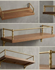 nlacquered Brass Gallery Rail Kit – Shelf Guard Bar