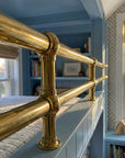 Solid Brass Wall-to-Wall Bunk Bed Guard Rai