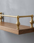 Artisanal Brass Gallery Rail – Solid Shelf Guard for Cabinets