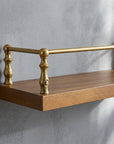 Brass Shelf Rail – Artisanal Gallery Bar for Open Shelving