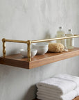 nlacquered Brass Gallery Rail Kit – Shelf Guard Bar