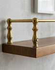 Brass Shelf Rail – Artisanal Gallery Bar for Open Shelving