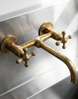 Unlacquered Brass Bathroom Tub Filler Faucet