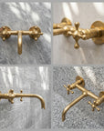 Unlacquered Brass Bathroom Tub Filler Faucet