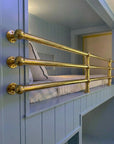 Solid Brass Wall-to-Wall Bunk Bed Guard Rai