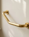 Unlacquered Brass Bathroom Grab Bar – Wall-Mounted Support Rail