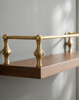 Artisanal Brass Gallery Rail – Solid Shelf Guard for Cabinets