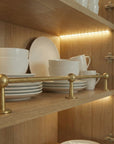 Unlacquered Brass Gallery Rail: Kitchen Shelf Safety Bar