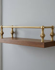 Artisanal Brass Gallery Rail – Solid Shelf Guard for Cabinets
