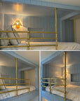 Solid Brass Bunk Bed Guard Rail Set – Custom Built-In Bed Railing