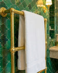 Brass Hydronic Towel Warmer – Wall Mounted Heated Rail