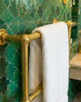 Brass Hydronic Towel Warmer – Wall Mounted Heated Rail