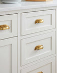 Unlacquered Brass Drawer Handles: Solid Half Moon Cup Pulls for Cabinets and Furniture