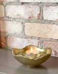 Solid Brass Tealight Bowls: Unlacquered Candle Holder Set of 3