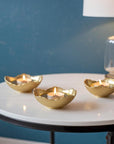 Solid Brass Tealight Bowls: Unlacquered Candle Holder Set of 3