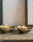Brass Heart Candle Holder: Solid Brass Tealight Bowl for Jewelry or Key Catchall