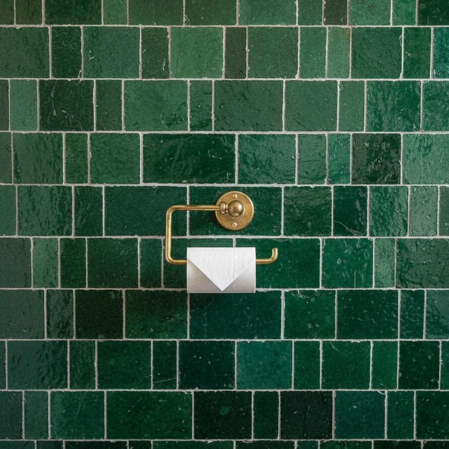 Unlacquered Brass Toilet Paper Holder: Wall Mount Bathroom Tissue Roll Bar Bathroom Fixture