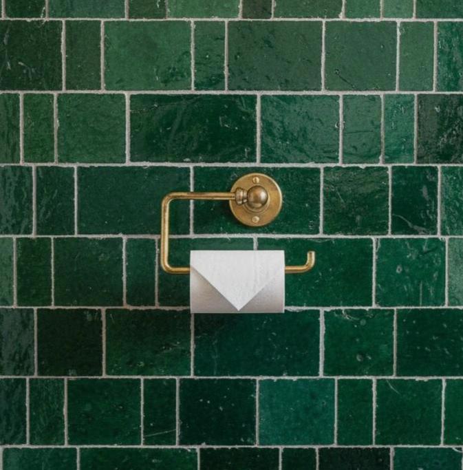 Unlacquered Brass Toilet Paper Holder: Wall Mount Bathroom Tissue Roll Bar Bathroom Fixture
