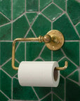Unlacquered Brass Toilet Paper Holder: Wall Mount Bathroom Tissue Roll Bar Bathroom Fixture