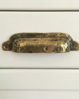 Cup Drawer Pull: Brass Bin Handle for Cabinets & Dresser Drawers