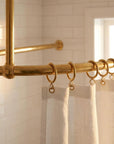Brass U-Shaped Ceiling Curtain Rail: Dressing Room Fitting Rod for Clothing Shops & Bathrooms