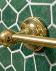 Unlacquered Brass Towel Rail: Wall Mounted Bathroom Towel Bar