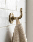 Solid Brass Towel Hook: Wall Mounted Bathroom Robe Hook Vintage Hardware