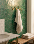 Wall Mounted Solid Brass Towel Hook: Double Bathroom Robe Hook Vintage Hardware