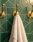Wall Mounted Solid Brass Towel Hook: Double Bathroom Robe Hook Vintage Hardware