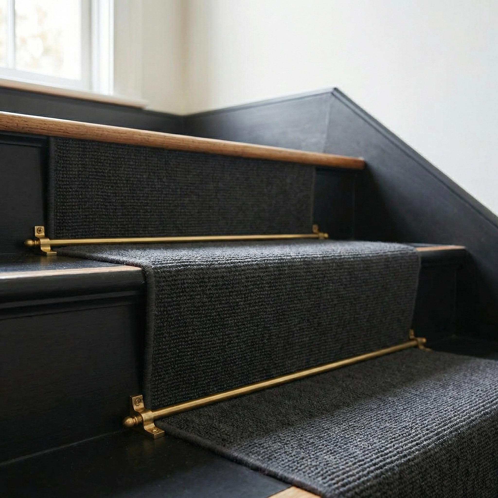 Unlacquered Brass Stair Rods: Vintage Style Runner Rod, Staircase Hardware