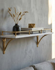 Unlacquered Brass Shelf Bracket: Heavy Duty Solid Brass Wall Support