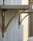Unlacquered Brass Shelf Bracket: Heavy Duty Solid Brass Wall Support
