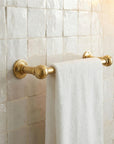 Solid Brass Towel Bar: Unlacquered Wall Mounted Bathroom Rail