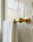 Solid Brass Towel Bar: Unlacquered Wall Mounted Bathroom Rail