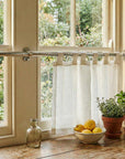 Unlacquered Brass Cafe Curtain Rod: Kitchen Window Rail, Solid Bistro Pole for Vintage Interiors
