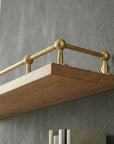 Unlacquered Brass Gallery Rail – Vintage Kitchen Shelf Guard