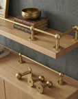 Unlacquered Brass Gallery Rail – Vintage Kitchen Shelf Guard