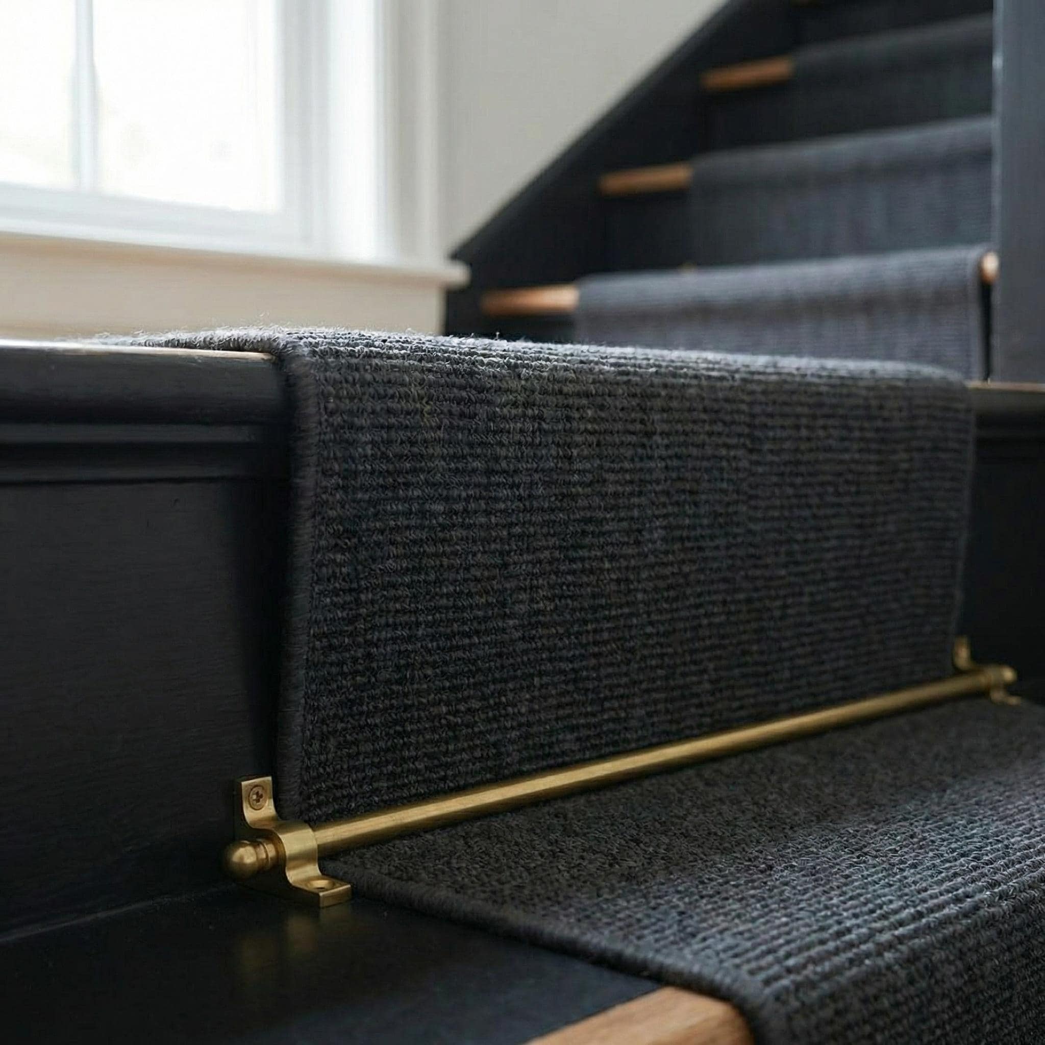 Unlacquered Brass Stair Rods: Vintage Style Runner Rod, Staircase Hardware