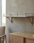 Unlacquered Brass Shelf Bracket: Heavy Duty Solid Brass Wall Support