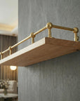 Unlacquered Brass Gallery Rail – Vintage Kitchen Shelf Guard