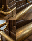 Unlacquered Brass Foot Rail for Kitchen Island: Heavy Duty Bar Footrest