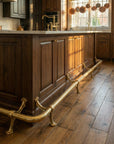 Unlacquered Brass Foot Rail for Kitchen Island: Heavy Duty Bar Footrest
